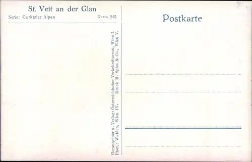 Ak Sankt Veit an der Glan Kärnten, Platz mit Brunnen