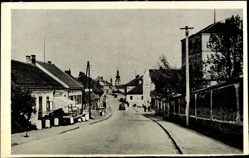 Ak Golčův Jeníkov Goltsch Jenikau Reg. Hochland, Straße
