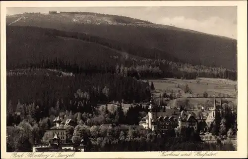 Ak Świeradów Zdrój Bad Flinsberg Schlesien, Kurhaus und Heufuder