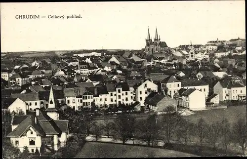 Ak Chrudim Reg. Pardubice, Gesamtansicht, Kirche