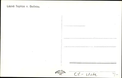 Ak Teplice nad Bečvou Teplitz Bad Reg. Olmütz, Panorama, Fluss