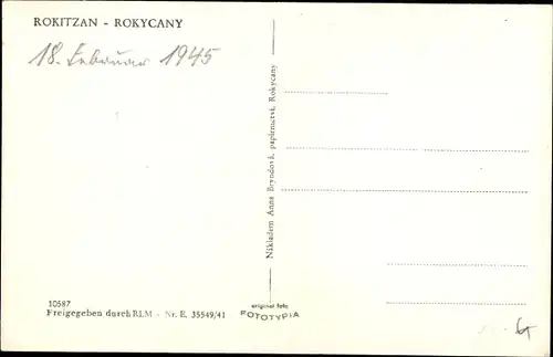 Ak Rokycany Rokitzan Reg. Pilsen, Gesamtansicht