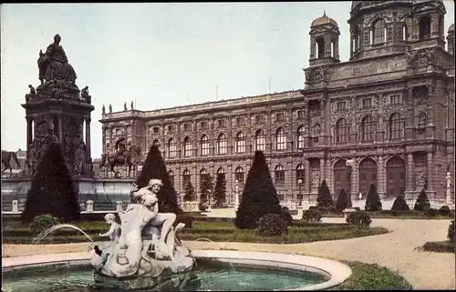 Ak Wien 1 Innere Stadt, Kaiserin Maria Theresien-Denkmal, Staatsmuseum