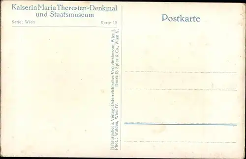 Ak Wien 1 Innere Stadt, Kaiserin Maria Theresien-Denkmal, Staatsmuseum