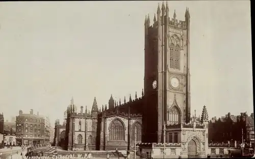 Ak Manchester England, Kathedrale