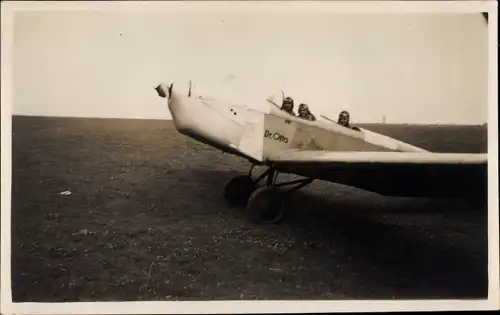 Foto Ak Sportflugzeug Dr. Otto, Piloten