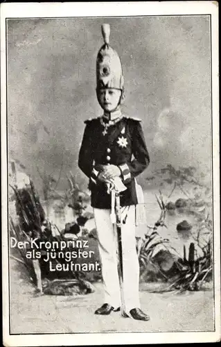 Ak Kronprinz Wilhelm von Preußen, Als jüngster Leutnant