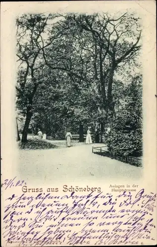 Ak Berlin Schöneberg, Anlagen in der Hauptstraße