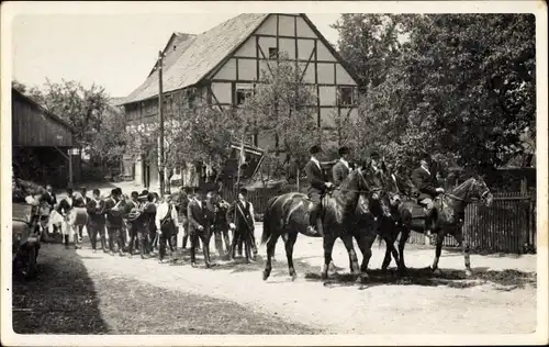 Foto Ak Einbeck in Niedersachsen, Festzug, Musikkapelle, Pferde