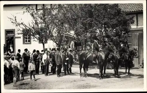 Foto Ak Einbeck in Niedersachsen, Festzug, Musikkapelle, Pferde