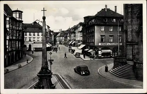 Ak Fulda in Osthessen, Friedrichstraße, Schloss, Geschäft Schade und Fullgrabe