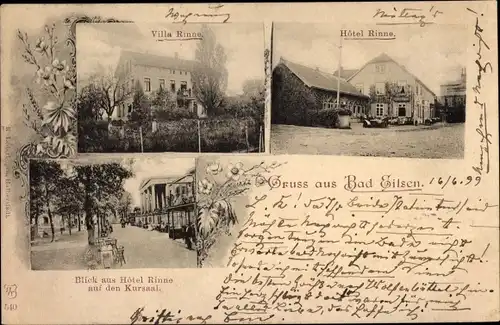Ak Bad Eilsen Niedersachsen, Villa Rinne, Hotel Rinne, Straßenpartie