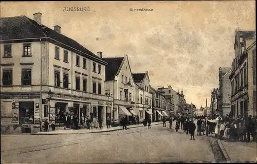 Ak Augsburg in Schwaben, Ulmerstraße, Geschäft