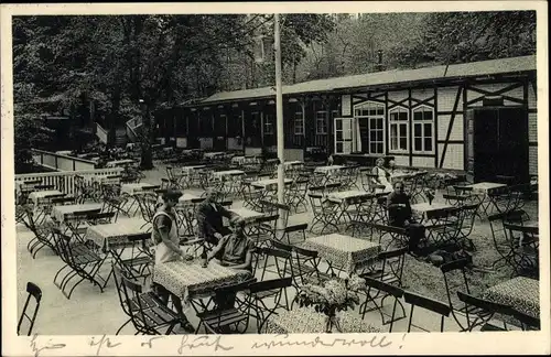 Ak Einbeck in Niedersachsen, Restaurant an den Teichen, Terrasse