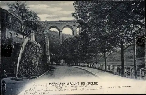 Ak Greene Einbeck in Niedersachsen, Eisenbahn-Viadukt