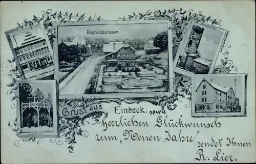 Ak Einbeck in Niedersachsen, Bismarckstraße, Technikum, Turm