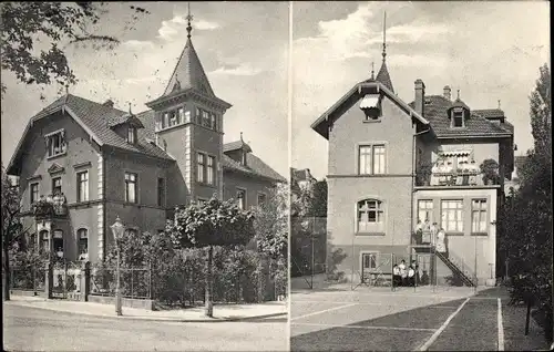 Ak Freiburg im Breisgau, Blick auf eine Villa