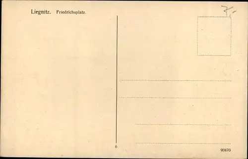 Ak Legnica Liegnitz Schlesien, Friedrichsplatz
