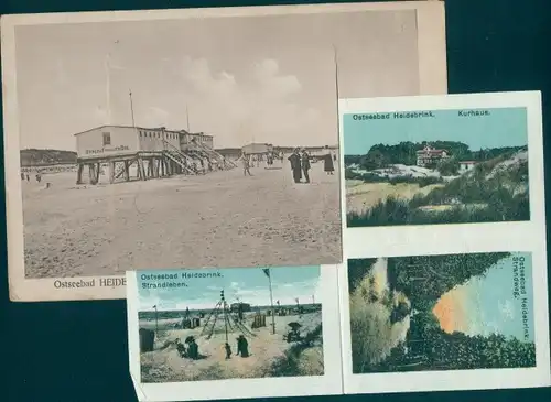 Ak Międzywodzie Heidebrink Dziwnów Dievenow Insel Wollin Pommern, Kurhaus, Strandleben, Strandweg