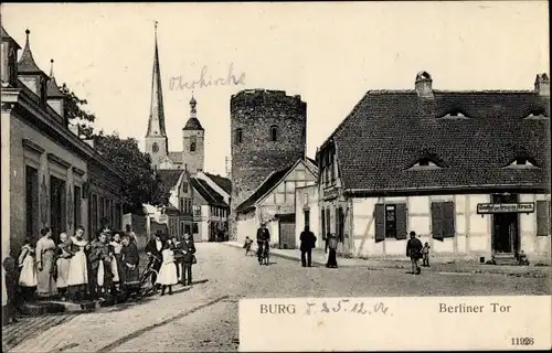 Ak Burg bei Magdeburg, Berliner Tor