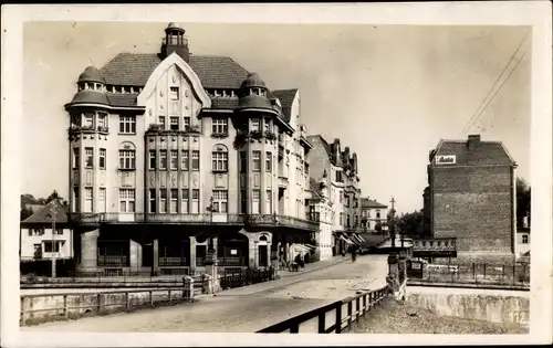 Foto Ak Varnsdorf Warnsdorf Region Aussig, Rathausstraße