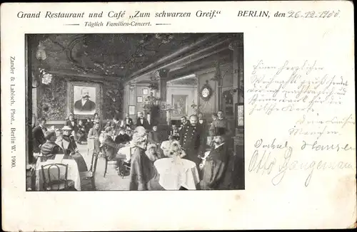 Ak Berlin Mitte, Grand Restaurant Zum schwarzen Greif