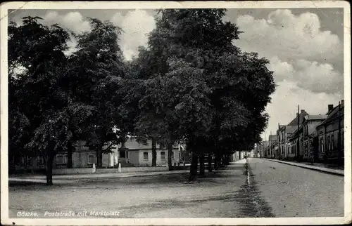 Ak Görzke im Fläming, Poststraße, Marktplatz