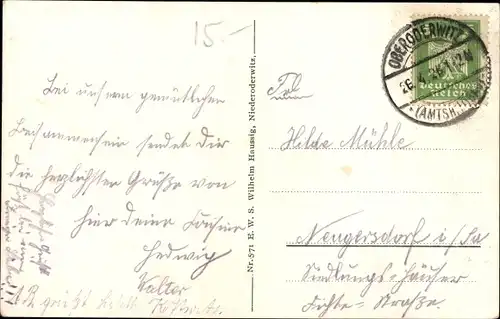 Ak Oderwitz in der Oberlausitz, Gasthof Spitzberg, Inh. Franz Hoheisel