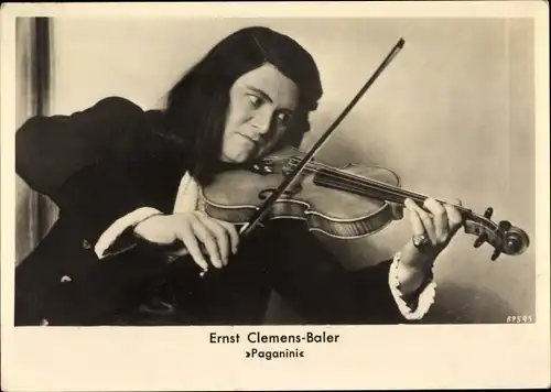 Foto Violinist Ernst Clemens Baler, Paganini