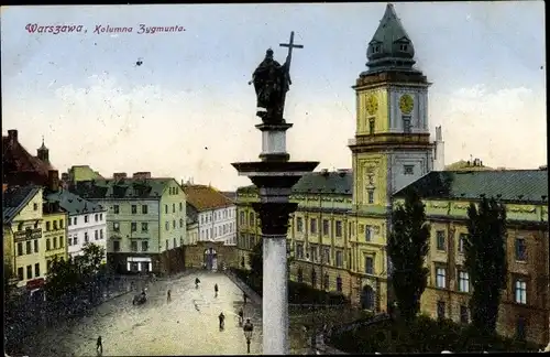 Ak Warszawa Warschau Polen, Kolumna Zygmunta