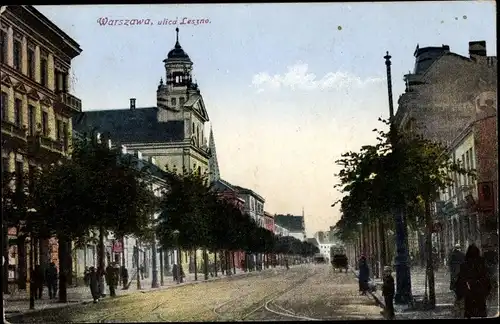 Ak Warszawa Warschau Polen, Ulica Leszno
