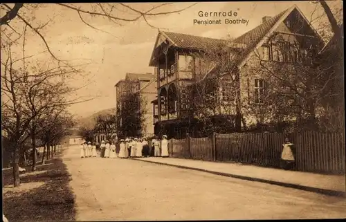 Ak Gernrode Quedlinburg im Harz, Pensionat Boothby