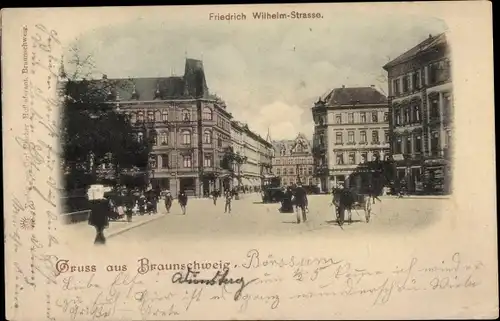 Ak Braunschweig in Niedersachsen, Friedrich Wilhelm Straße