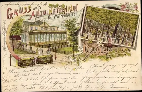 Litho Wolfenbüttel in Niedersachsen, Gastwirtschaft Antoinettenruh