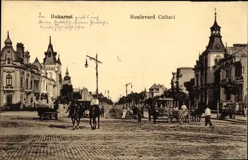 Ak București Bukarest Rumänien, Boulevard Coltzei