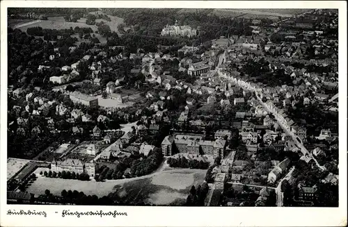 Ak Bückeburg im Kreis Schaumburg, Totalansicht der Ortschaft, Fliegeraufnahme