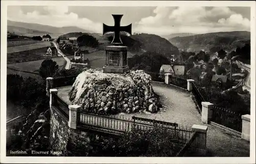 Ak Iserlohn im Märkischen Kreis, Eisernes Kreuz, Blick auf den Ort
