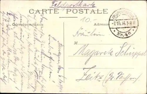 Ak Amagne Lucquy Ardennes, La Gare