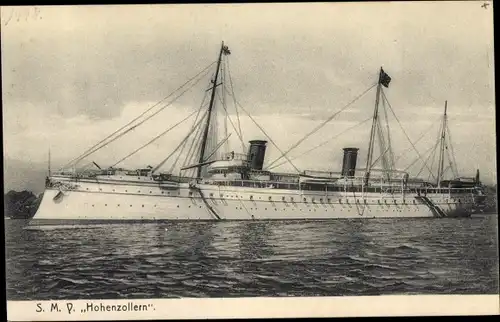 Ak SMY Hohenzollern, Kaiserliche Yacht, Kaiserliche Marine