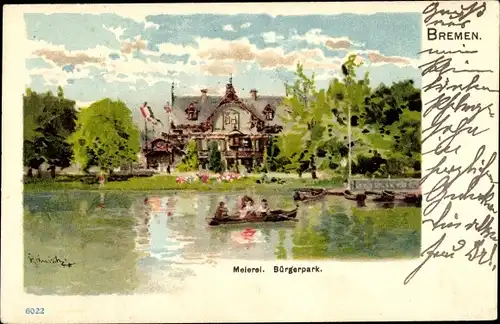 Künstler Litho Hansestadt Bremen, Meierei im Bürgerpark