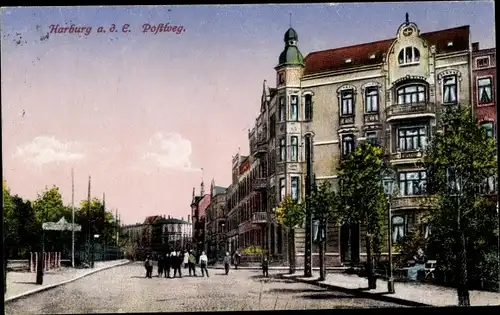 Ak Hamburg Harburg, Postweg