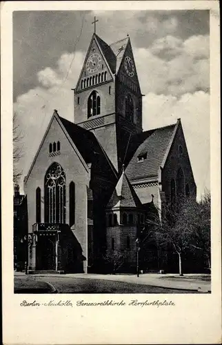 Ak Berlin Neukölln, Genezarethkirche, Herrfurthplatz