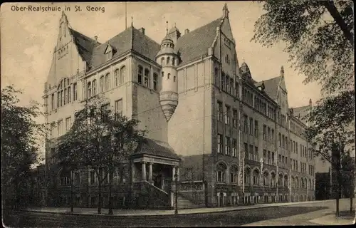 Ak Hamburg Mitte Sankt Georg, Ober-Realschule