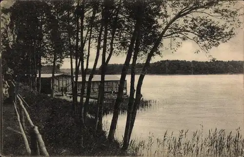 Ak Templin Uckermark, Badeanstalt am Lübbe See