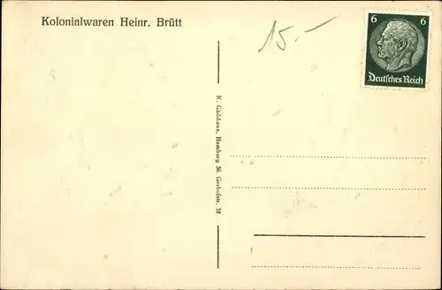 Ak Uetersen in Holstein, Straßenpartie, Kolonialwarenhandlung Heinr. Brütt