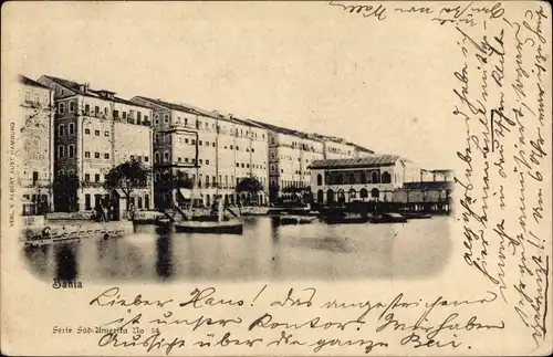 Ak Bahia Brasilien, Teilansicht, Hafen