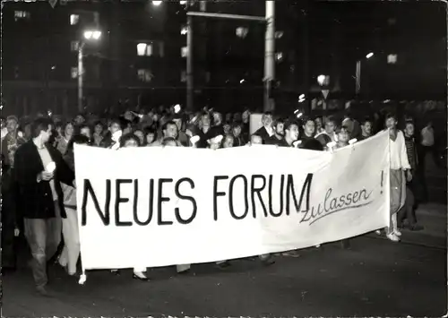 Foto Halberstadt, Deutsche Demokratische Revolution, Demonstration 1989, Neues Forum zulassen