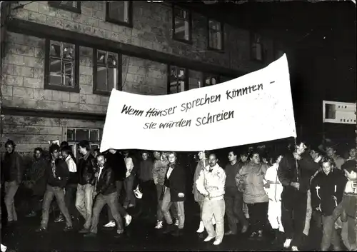 Foto Halberstadt, Deutsche Demokratische Revolution, Demonstration 1989, Wenn Häuser sprechen könnte