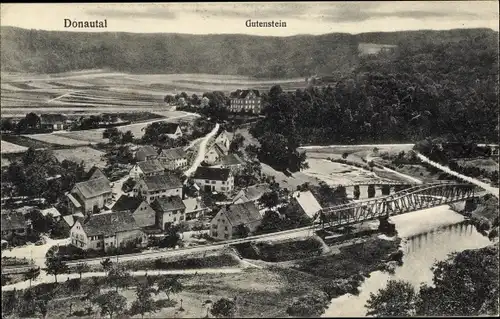 Ak Gutenstein Sigmaringen an der Donau, Blick auf den Ort, Donautal