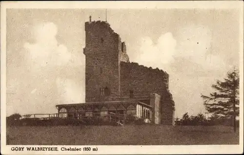 Ak Chełmiec Polen, Góry Wałbrzyskie, Festung, Turm